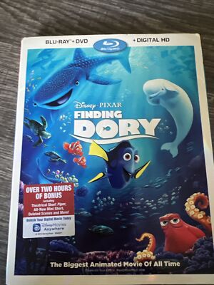 Finding Dory (Blu-ray, 2016) With Slipcovet