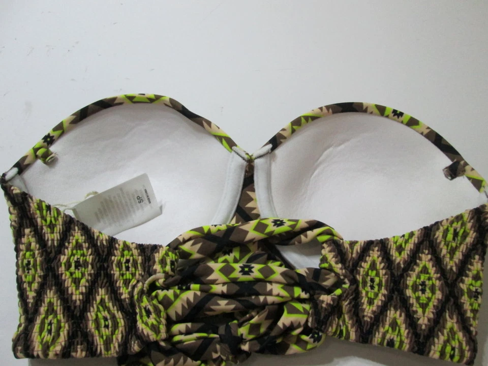 Toripraver Womens Size S Bikini Top Brown Underwired Lined Strapless Swimwear - Image 2 of 4