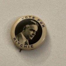 Vintage Vote For Ritchie 1920’s Maryland Button Pin Pinback PB5K