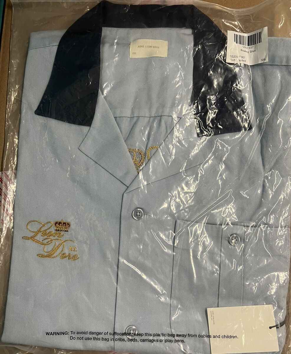 Aime Leon Dore ALD Bowling Shirt Blue SS23 Chain Stitch Aime Leon Dore ALD Bowling Shirt Blue SS23 Chain Stitch