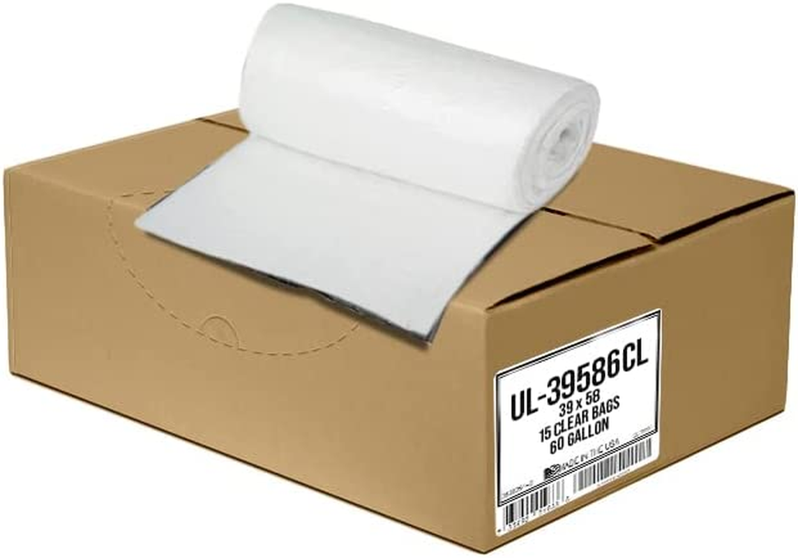 120 Sacs Poubelle Transparents Parfumés 55X65 Cm Avec Poignées Pour La