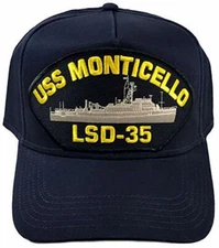 USS Monticello LSD-35 Ship HAT - Navy Blue - Veteran Owned Business