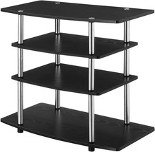 Designs2Go No Tools Highboy TV Stand, Black