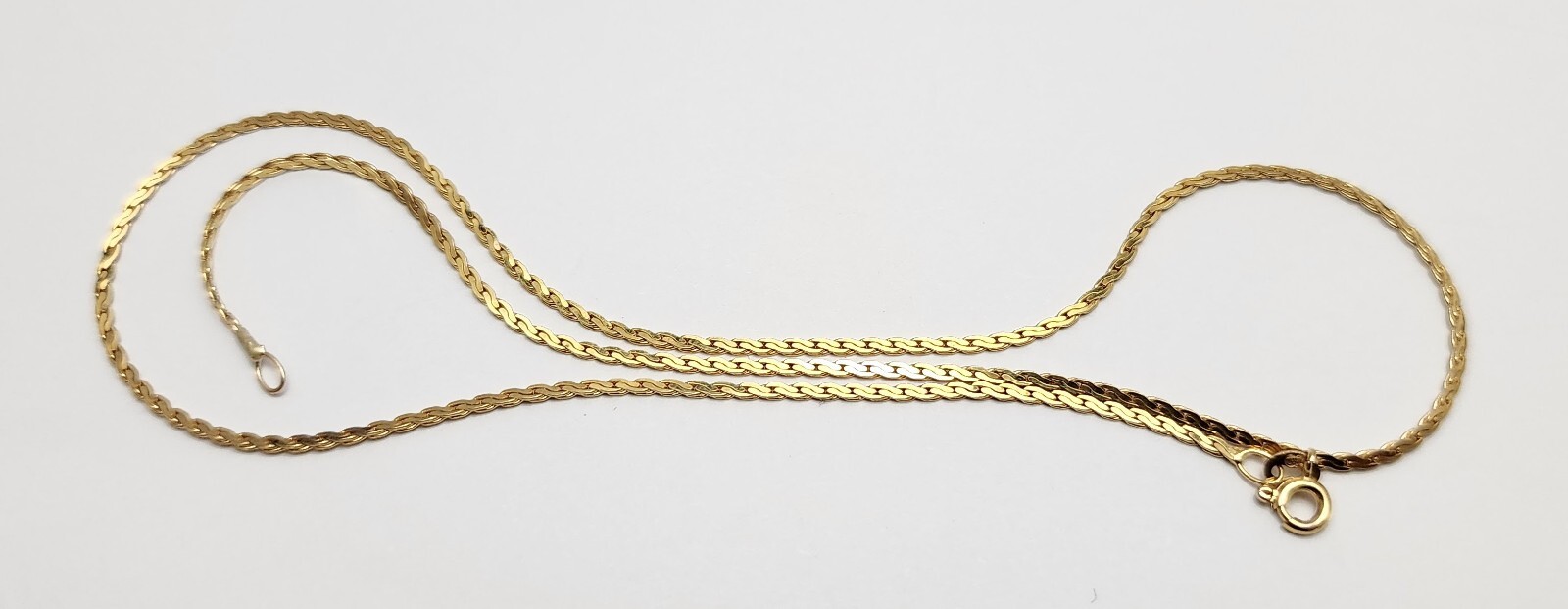 Unique 14K Solid Yellow Gold Designer Flat Link C… - image 11