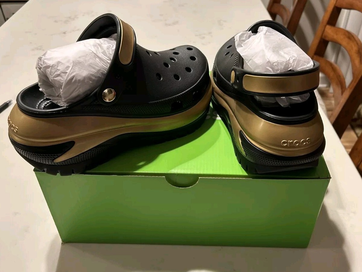 NEW Crocs Classic Mega Crush Clog - Black / Metallic | eBay NEW Crocs Classic Mega Crush Clog - Black / Metallic | eBay