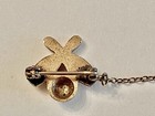 1940 Bowling Lapel Pin Sweater Pin w/Chain Vintage Goldtone — photo 4