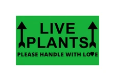 Green Live Plants with Arrow | Pallet Stickers | 2"x4" | 9 RLS 2700 Labels Total