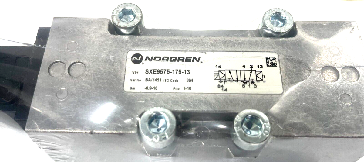 NORGREN SXE9575-175-13 ISO size 3 Ext. Pilot Solenoid Directional