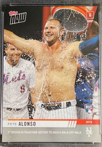 2019 Topps Now 1st METS ROOKIE WALK-OFF #806 PETE ALONSO RC PSA EDELSTEIN MT 10 - Bild 7 von 10