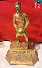 Vintage Gold Wash 1932 Basketball N. D. LEAGUE SEQUOIA AC Trophy PEWTER BY POOLE