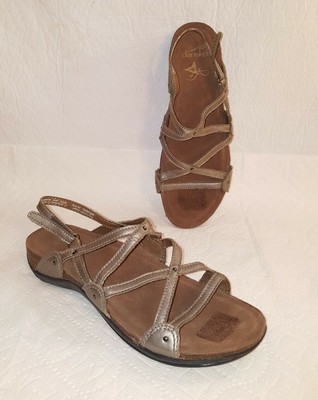 DANSKO Jovie Pewter Metallic Leather Strappy Sandals Womens Size 42 US 11.5/12 673088074012 | eBay