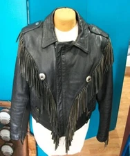 Open Road Leather Motorcycle Jacket, Women's Size 42