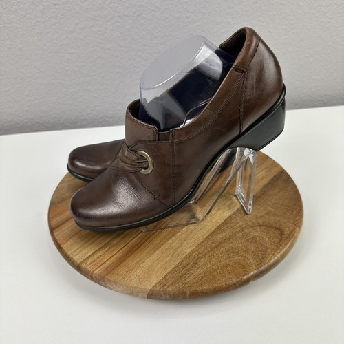 2011 Clarks Leather Bendables Wish Trance Clogs Booties Womens 10M Cottagecore - Picture 4 of 7