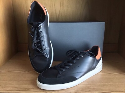 Ecco Street Lite Shoe Men Black/ Cognac Size 12 EU 46  521394
