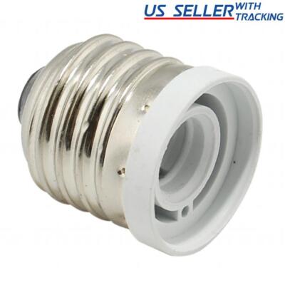 (10-Pack) Light Bulb Socket Adapter Medium Base E26 to Candelabra E12 Reducer