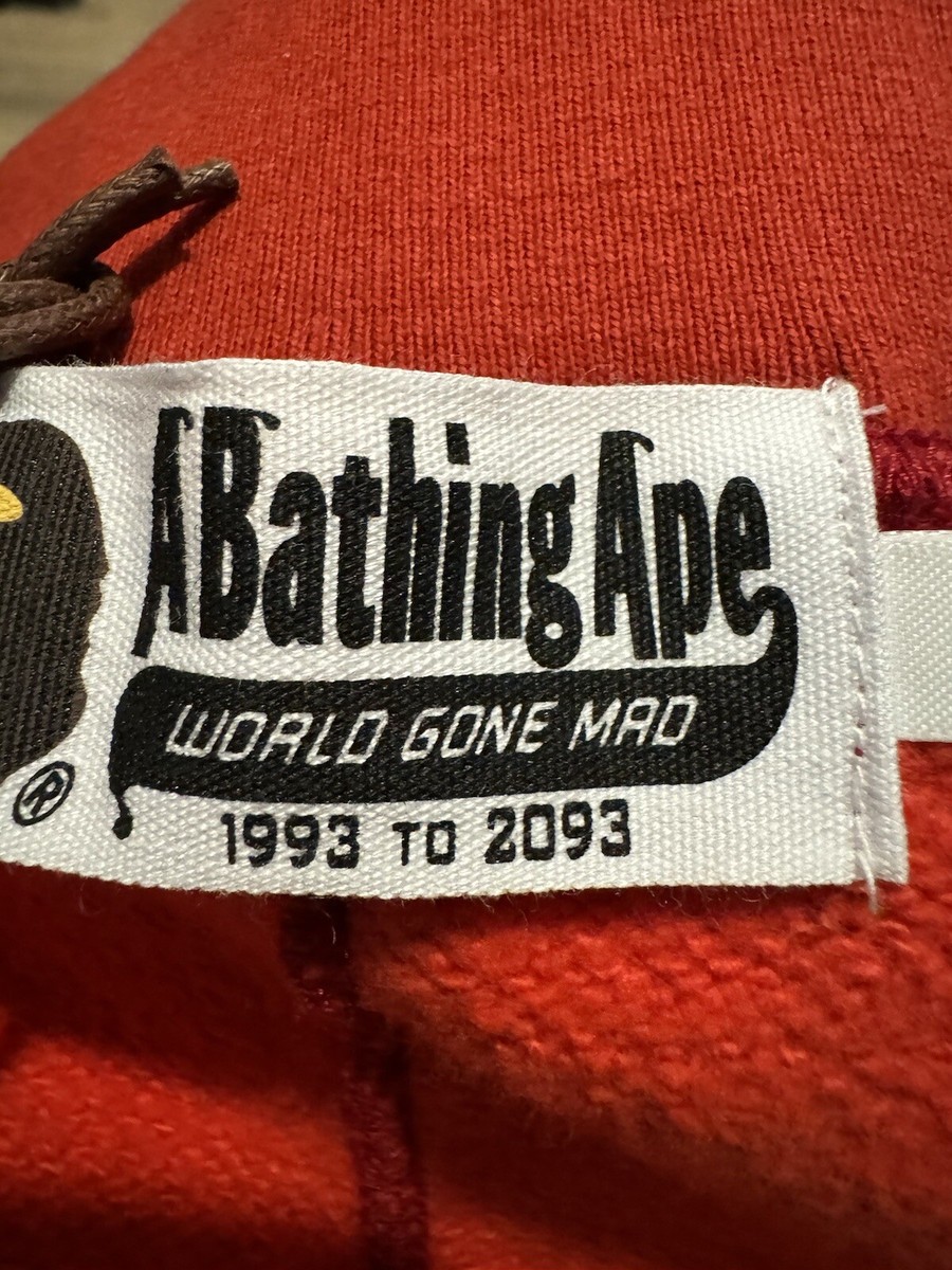 A Bathing Ape BAPE Red Camo Wide Fit Sweatpants Men's Size M