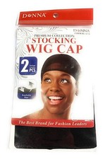 2 of BWH STOCKING WIG CAP BLACK (2 PACK)