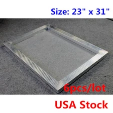 6 PACK- 23" x 31" Aluminum Silk Screen Frame with 110 Mesh for Screen Printing