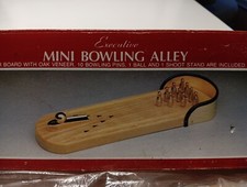 Table Top Mini Bowling Game Set-Tabletop Wooden Board Mini Arcade Desktop