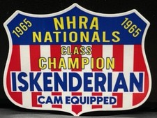 Vrhtf Nhra Iskenderian Cam Nhra 1965 Nationals Class Champ 4 X 3 Sticker