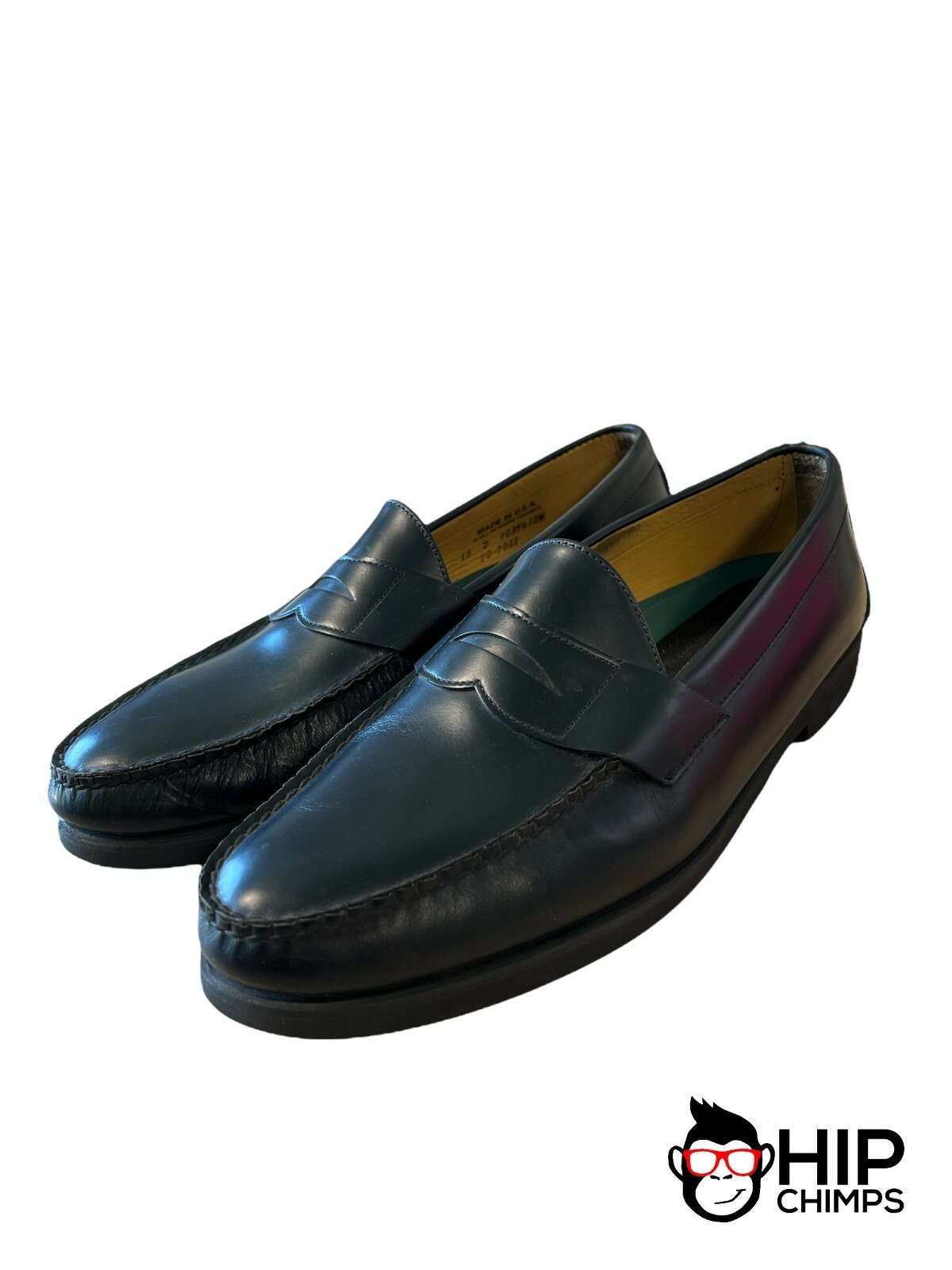 Men's Sebago Black Penny Loafers Size 