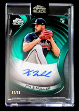 2022 Topps Chrome Black Kyle Muller Green Refractor Auto /99 #CBA-KMU Braves