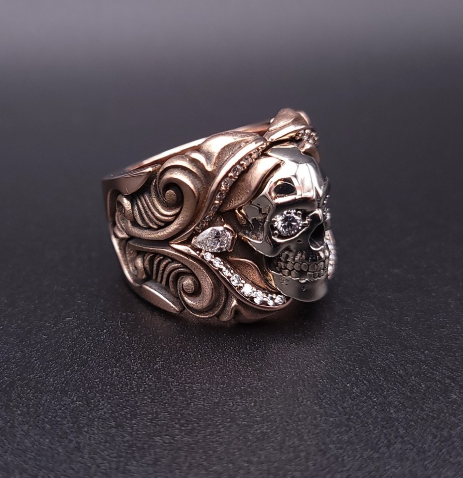 NightRider 14kt Gold Custom Diamond Jawbone 