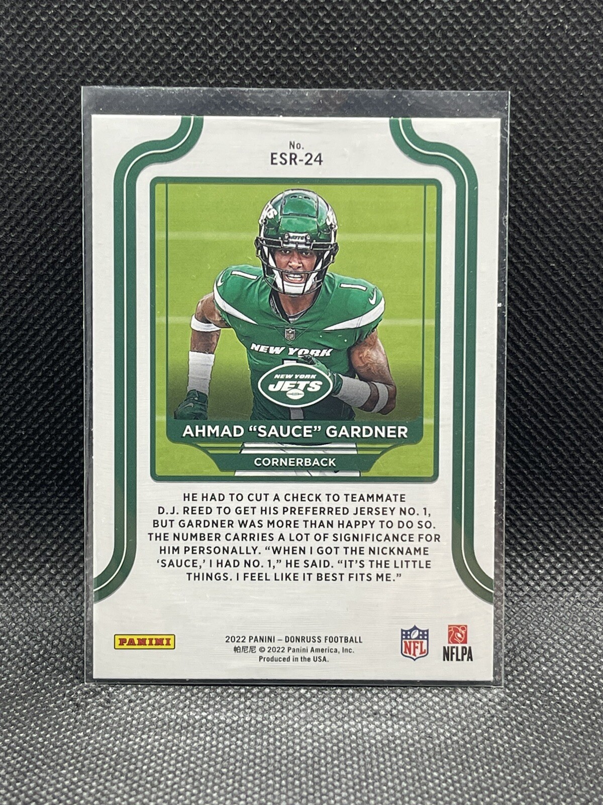 Ahmad SAUCE Gardner 2022 Panini Donruss Elite Series Rookies ESR24 NY