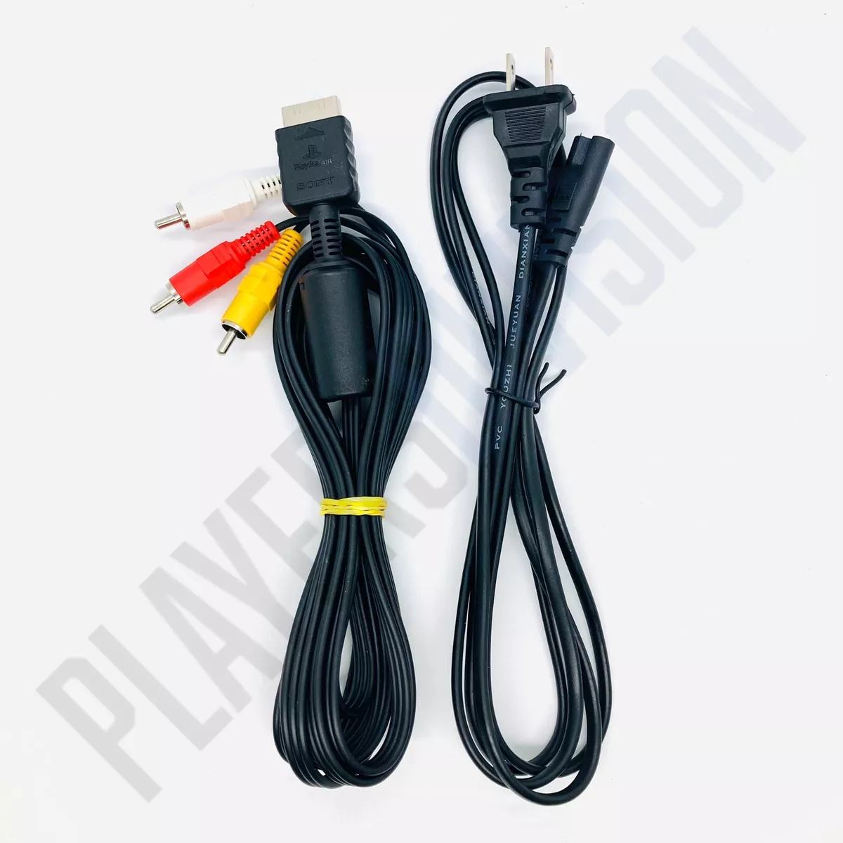 Official OEM Sony PlayStation Genuine AV Cable Power Cord PS1 PS2 FAT PS3 SLIM
