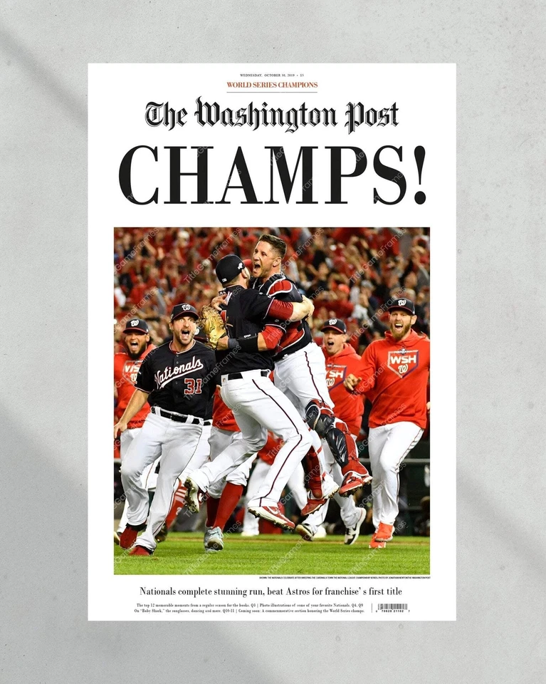 2019 Washington Nationals "Champs" World Series Baseball Champions The Washingto - Image 3 of 4