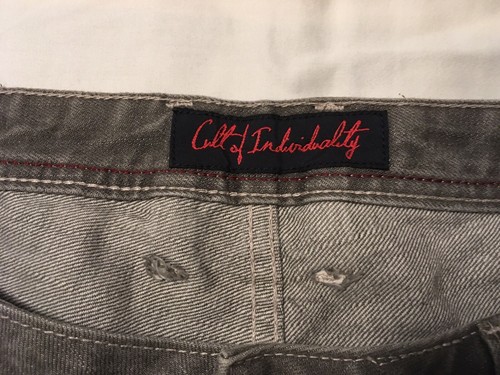 Cult of Individuality Jeans Men's 40x34 Hagen Relaxed Japanese Raw Selvedge Grey - Picture 6 of 10
