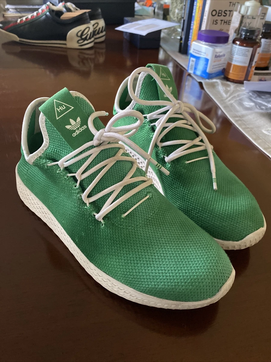 Adidas Pharrell Williams PW Tennis HU Sneakers Green Size 7 (aprox 8.5  woman)