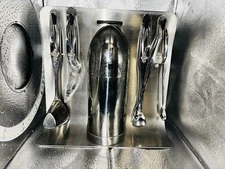 The Compleat Bartender Cocktail Center with Bullet Shaker & 5 Bar Tools Used