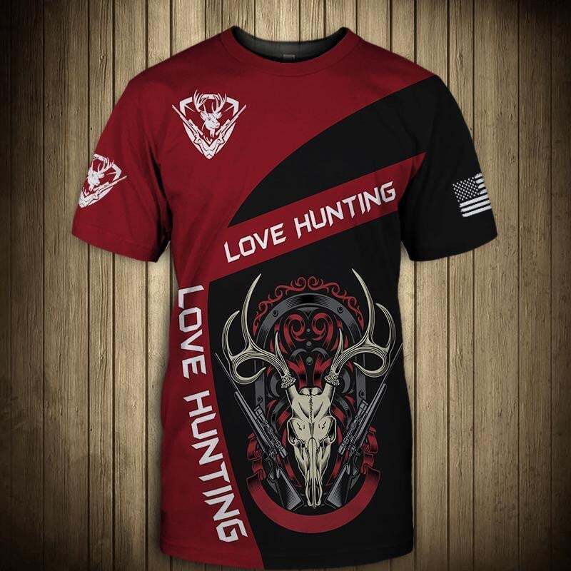 Love Hunting 3D All Over Print Clothes T-shirt,3D T-shirt Design,3D Printing Tee