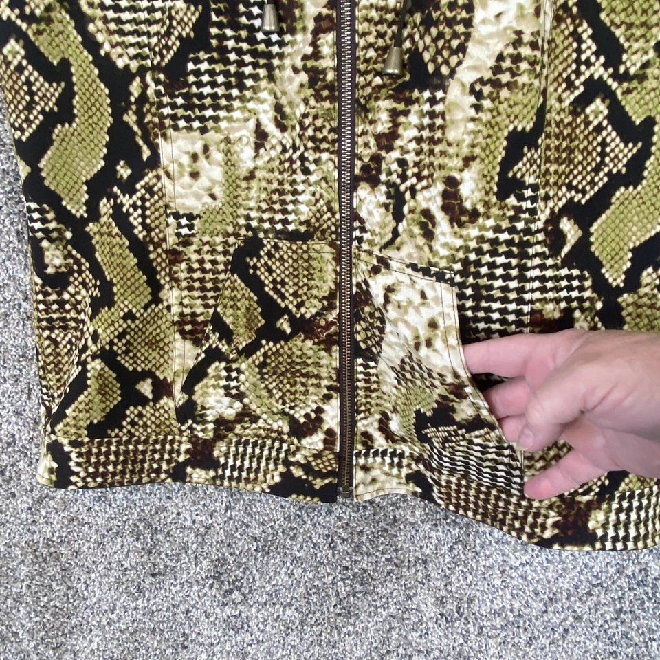 Chico's Zenergy Women's Reversible Full Zip Hoodie Vest Snake Skin/Brown NO SIZE - Image 4 of 4