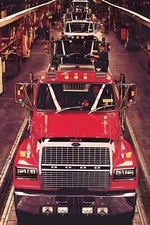 1981 Ford LTL9000 Semi Assembly Line | POSTER 24 X 36 Inches | semi truck