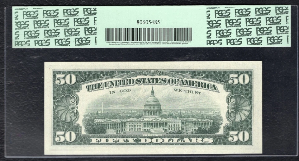 FR. 2115-K* 1969-A $50 *STAR* FEDERAL RESERVE NOTE DALLAS, TX PCGS GEM UNC-65PPQ - Image 2 of 2