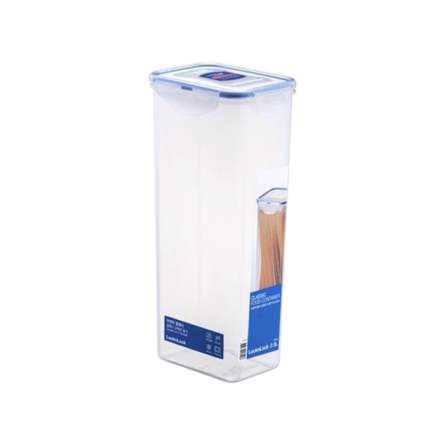 Lock & Rectangular Storage Container - Clear, 2 Litre 2L, Multi-colour - Image 3