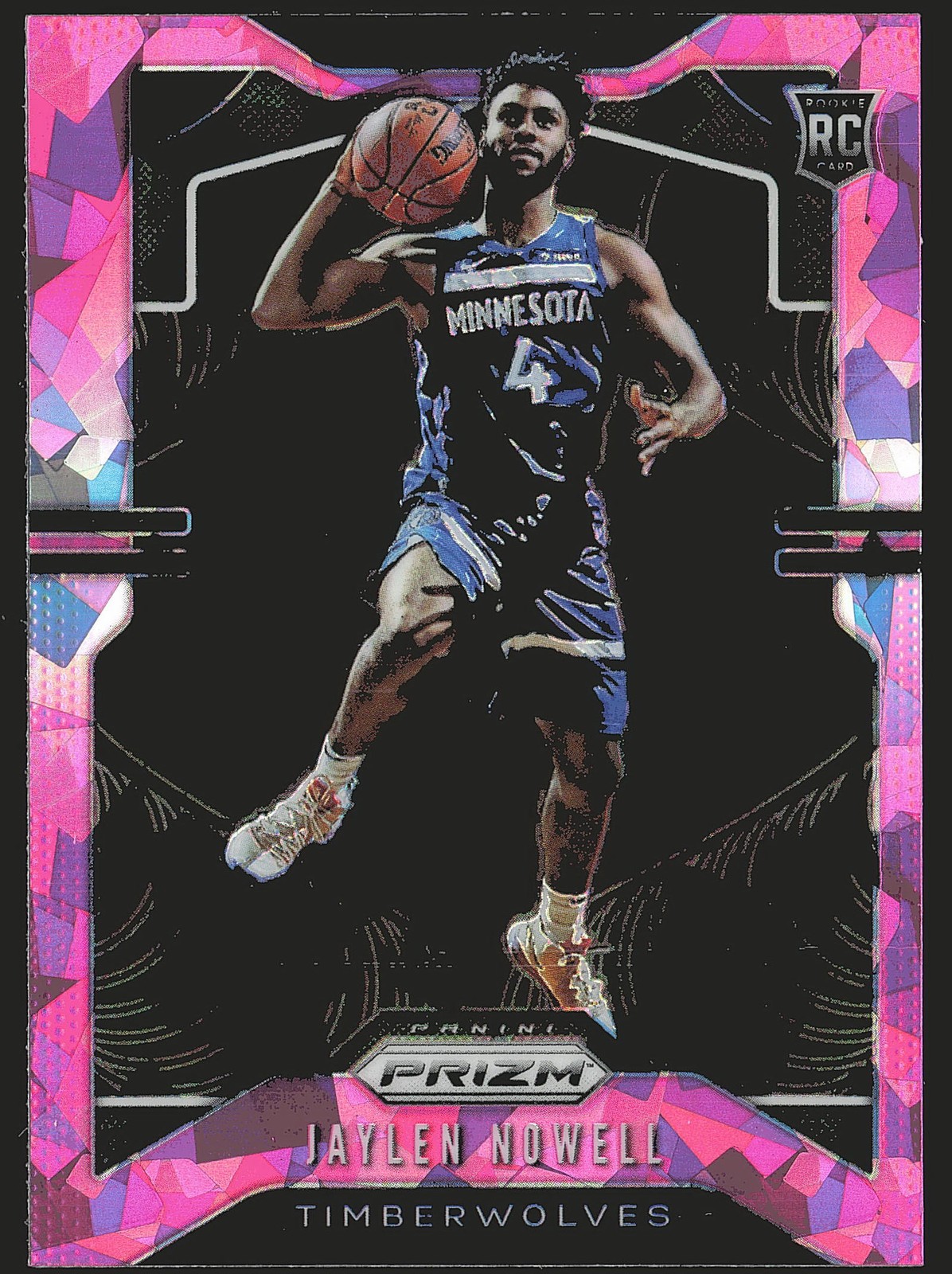 2019-20 Panini Prizm #281 Jaylen Nowell Prizms Pink Ice RC