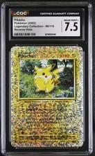 CGC 7.5 Pikachu 86/110 Legendary (Collection) Reverse Holo Pokemon Card on eBay