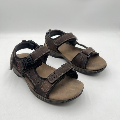 Dunham Nolan Sandals Men s 13 Suede Hook And Loop Comfort Walking Shoes