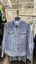 Levi's Sawtooth Relaxed Fit Western Denim Shirt Blue Snap Button