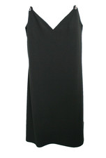 Black CRYSTAL Spaghetti Strap Special Occasion Short Dress Sz 7/8 Made USA