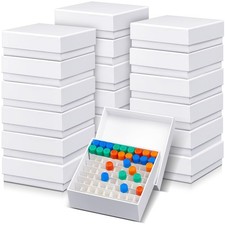 18 Pcs 81 Wells Cardboard Freezer Box with Lid Lab Microtube Storage Box Wate...