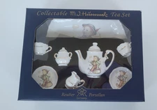 Reutter Porzellan Germany M.I. Hummel “The Merry Wanderer” Miniature Tea Set