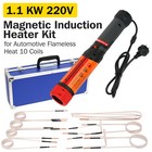 Magnetic Induction Heater Kit 1100W 220V Hand Held Automotive Heat Tool 10 Coils