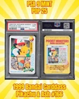 1999 Pokémon Bandai Carddass Vending Series 5 Pikachu Ash #166 PSA 9 Pop 25