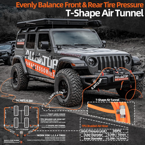 4 Tire Inflation & Deflation System, up to 200" Wheelbase, Rapid High-Flow Air u - Picture 2 of 7