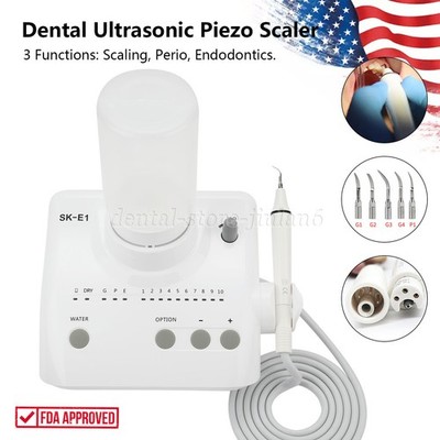 US! Cavitron Dental Ultrasonic Scaler fit EMS +Handpiece+Tips+Bottles SK-E1 NEW