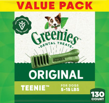 GREENIES Original TEENIE Natural Dental Dog Treats Pack of 130